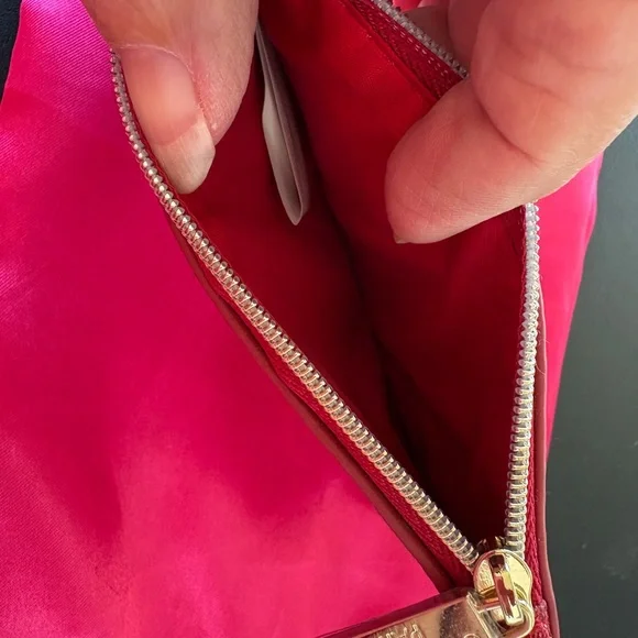 Jimmy Choo Red Glitter Coin Purse with Dust Bag NWOT - Picture 4 of 5